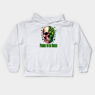 St Patricks Day 2024. Irish Skull Men Kids Hoodie